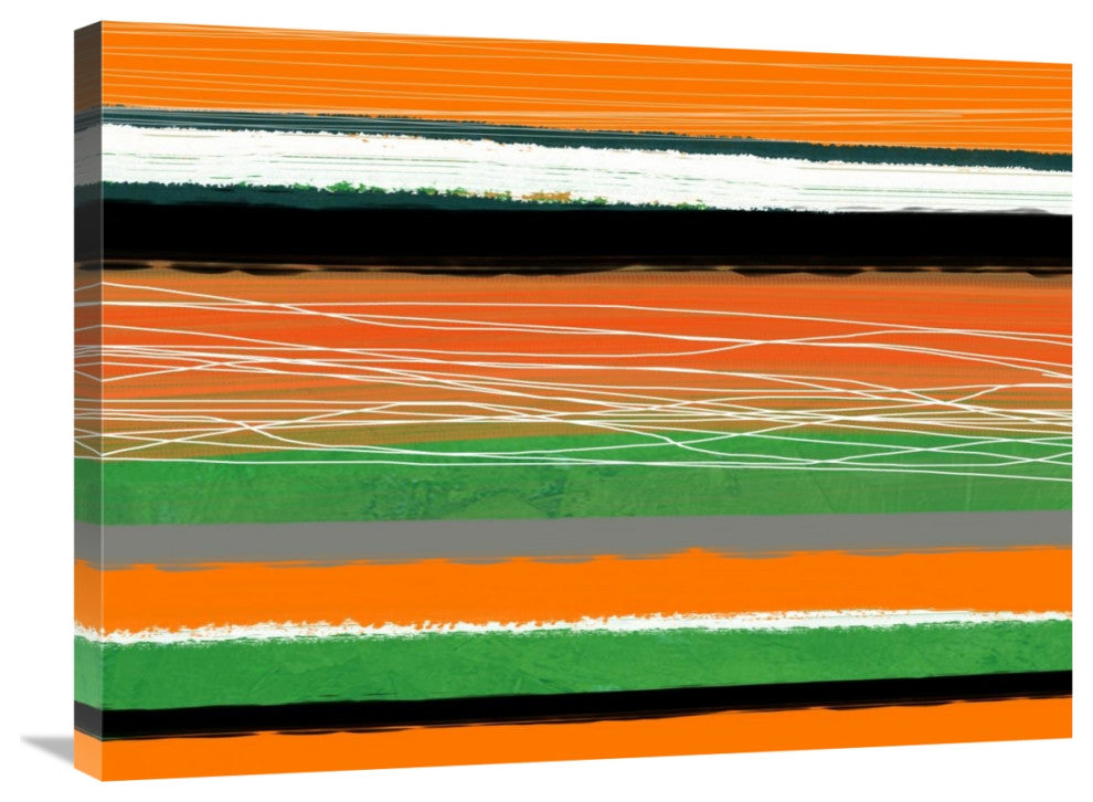 "Orange And Green Abstract 3" Fine Art Print