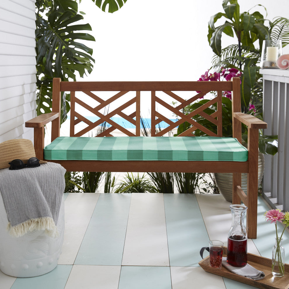 Noble Gray Preview Lagoon Outdoor/Indoor Corded Bench Cushion 37"x17"x2"