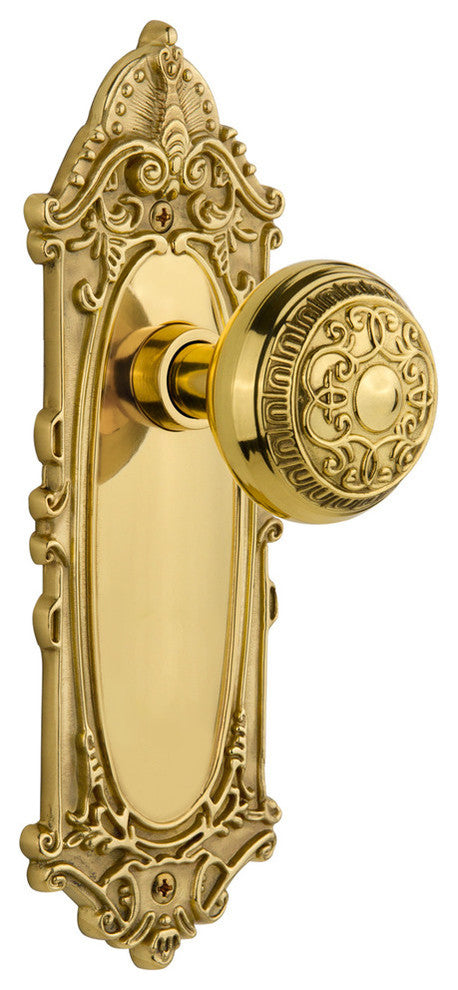 Victorian Plate With Egg and Dart Knob, Unlacquered Brass