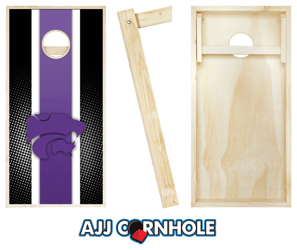 Kansas State Striped Cornhole Set