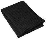 Caro Jumbo Waffle Bath Towel, Black, 28x55"