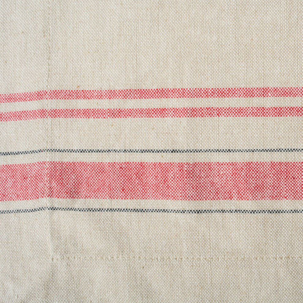 DII French Stripe Tango Red Placemat, Set of 6