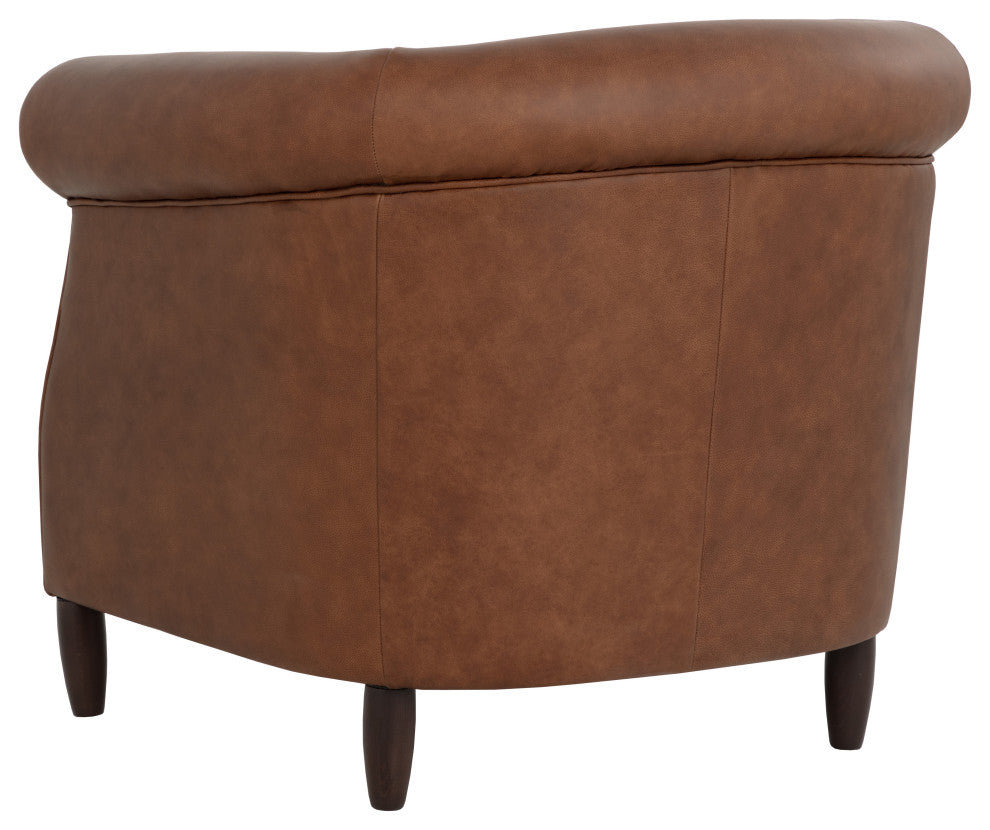 Marjorie Lounge Chair, Cognac Leather