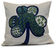 Sham-Tangle, Holiday Floral Print Pillow, Blue, 20"x20"