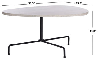 Safavieh Berlin Tripod Coffee Table, Light Grey Oak/Black