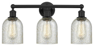 Innovations 616-3W-BK-G259 Caledonia 3 Light Bath Vanity Light, Matte Black