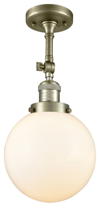 Innovations Lighting 201F-Ab-G201-8-Led 1 Light Dimmable Led Semi-Flush Mount