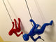 Climbing Man Wall Art Position Blue , Red 2-Pieces