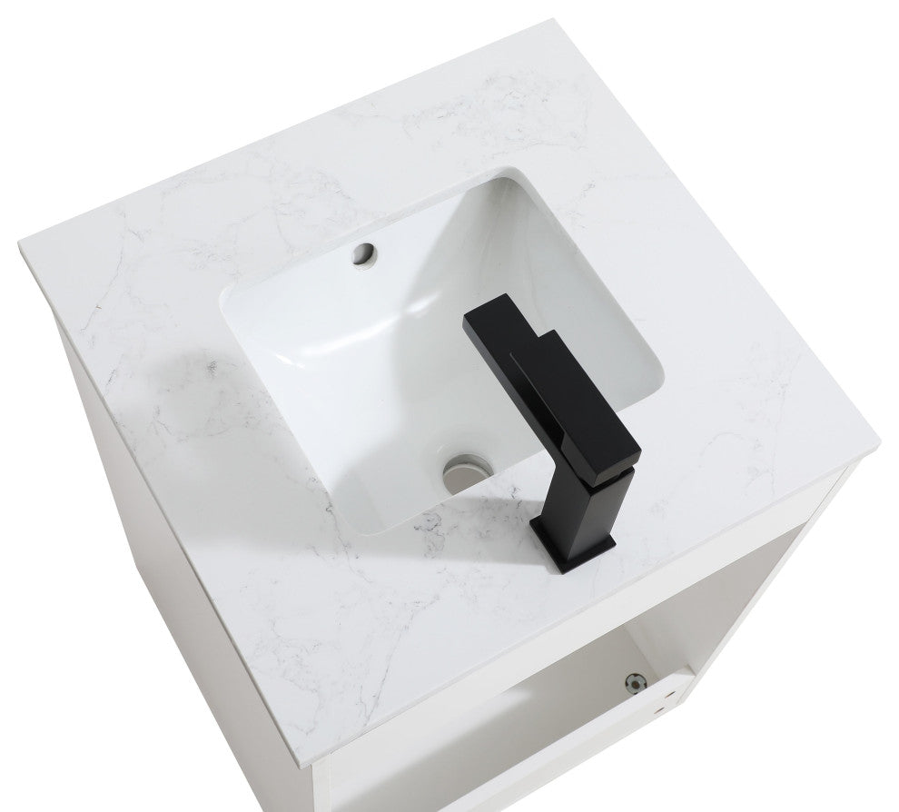 Home Living 20" Single Bathroom Vanity, White
