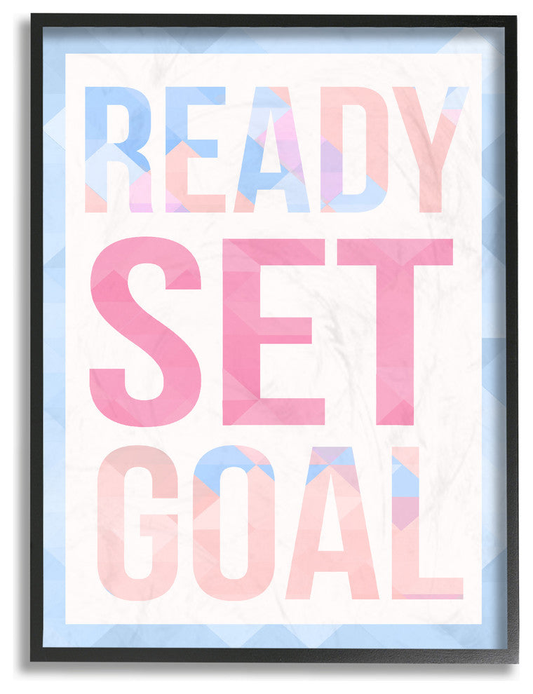 "READY SET GOAL" 11x14, Framed Giclee Texturized Art