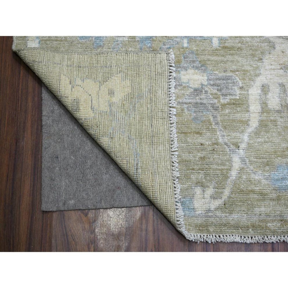 Gray Afghan Angora Oushak Supple Wool Hand Knotted Oversized Rug, 12'1"x15'5"