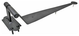 Black Offset Strap Lift Off Pintle Hinge 11 3/4" L Cast Iron Renovators Supply