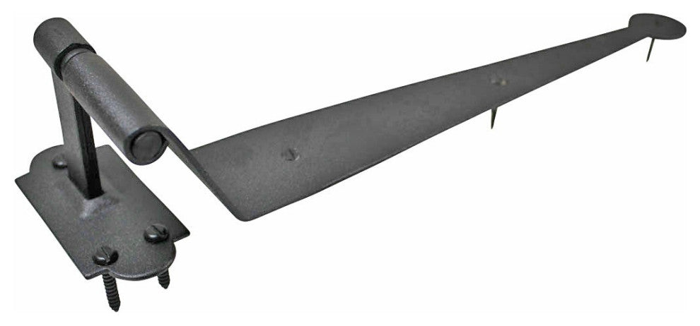 Black Offset Strap Lift Off Pintle Hinge 11 3/4" L Cast Iron Renovators Supply