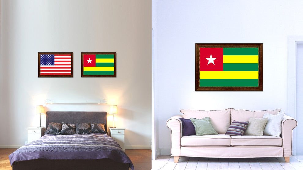 Togo Country Flag Canvas Print, 15"x21"
