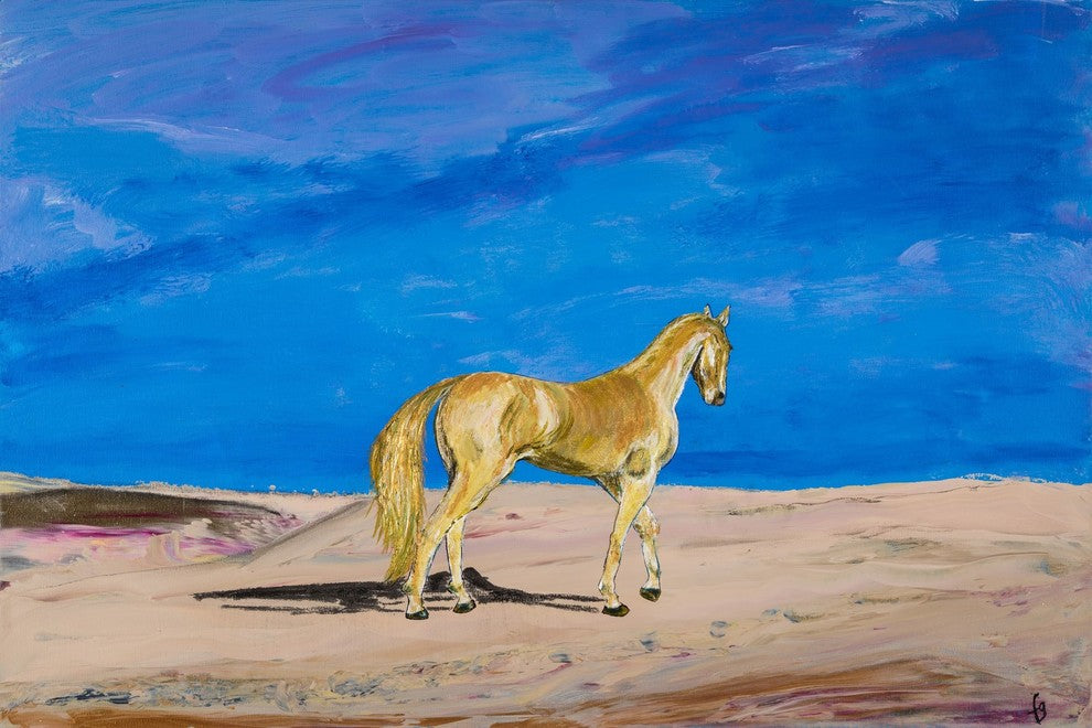 "Lonesome" Painting Print on Wrapped Canvas, 18"x12"