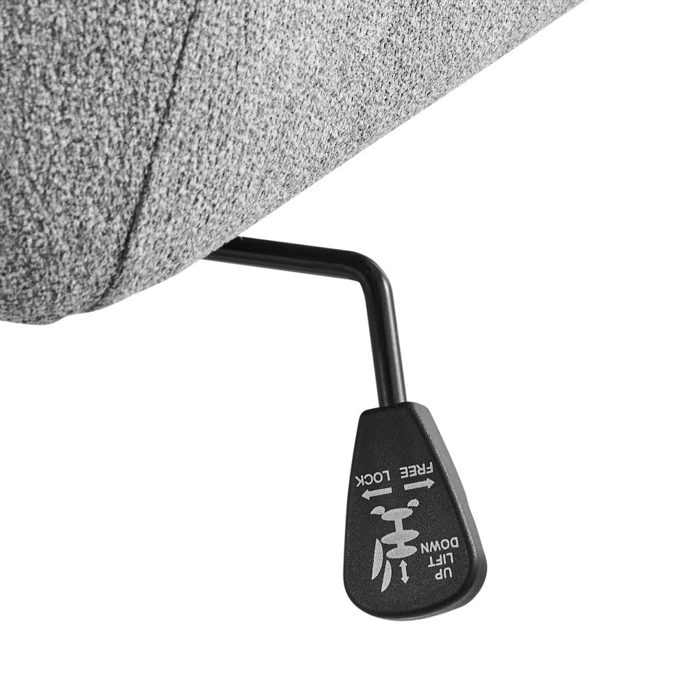 Thompson Fabric Swivel Office Arm Chair, Strata Gray