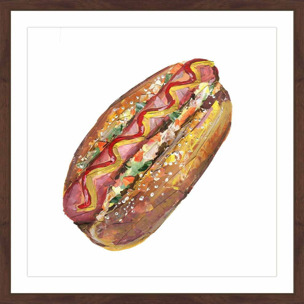 "Ultimate Hot Dog" Framed Painting Print, 18"x18"