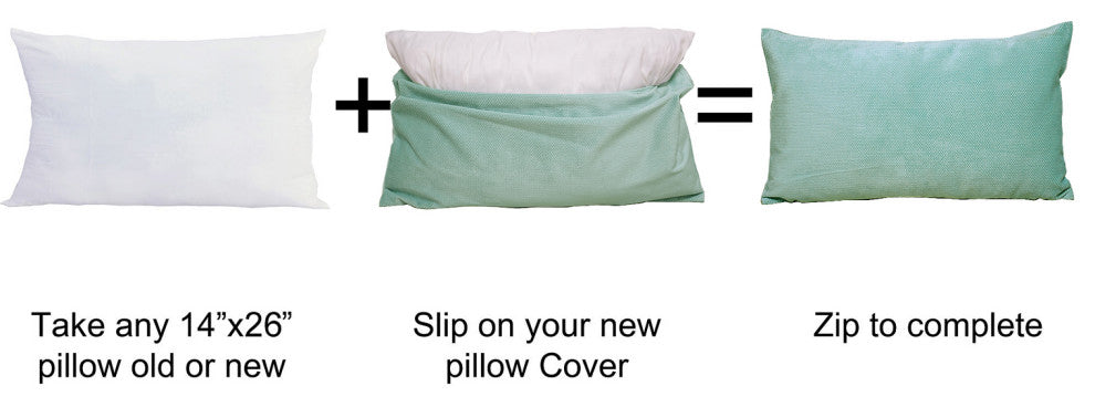 Milliken Plush Pillow Shell 2 Piece Set, Agate, 14" X 26"