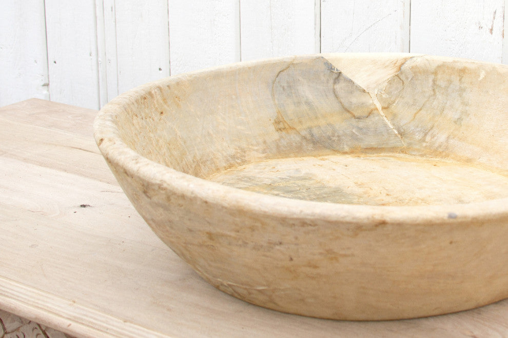 Rare Oversize Antique Bleached Bowl