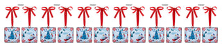 Sledding and Christmas Tree Ornament, 12-Piece Set