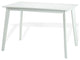 Dining Kitchen Rectangular Table Wooden Contemporary Design, White Finish