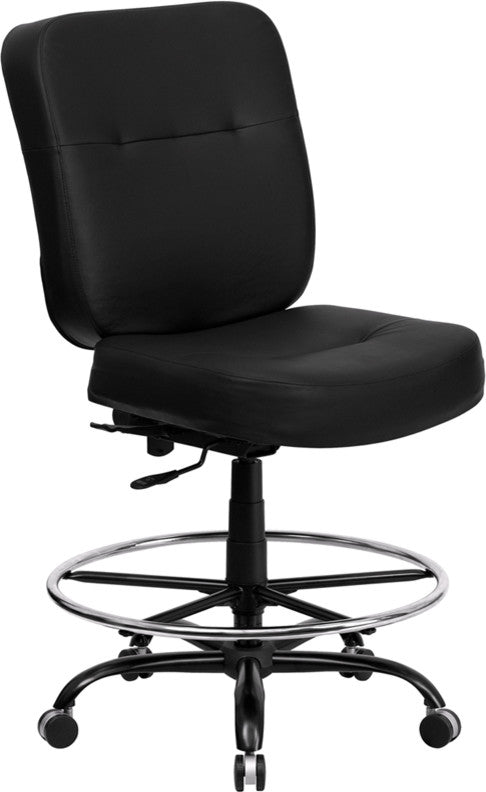 Big and Tall Office Chair WL-735SYG-BK-LEA-D-GG