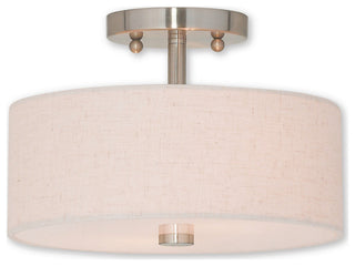 Meridian 2-Light Ceiling Mount, Brushed Nickel