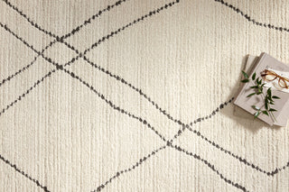 Loloi II Fabian Ivory/Charcoal 18"x18" Sample Rug