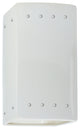Ambiance Small Rectangle With Perfs Outdoor Wall Sconce, Open, Gloss White, E26