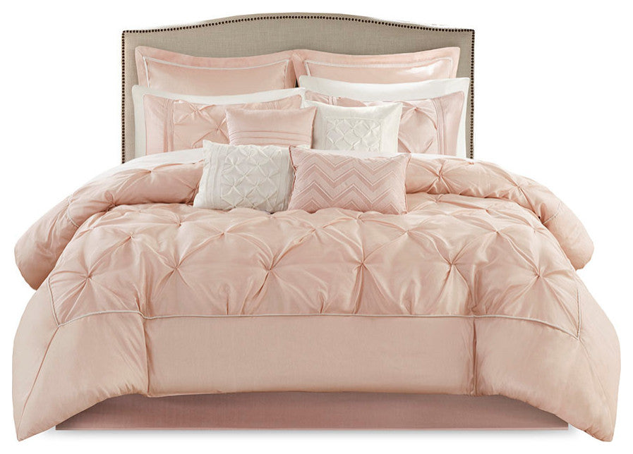 Madison Park Essentials Joella 24 Piece Room, a Bag, Blush