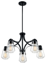 Skybridge Five Light Chandelier, Matte Black