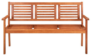 vidaXL Patio Bench Wooden Bench Loveseat with Cushion Solid Wood Eucalyptus