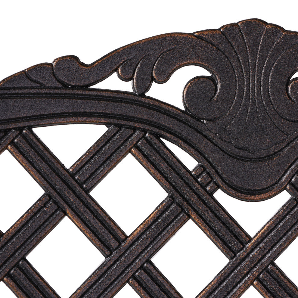 GDF Studio Pomelo Outdoor Cast Aluminum Bar Stools, Set of 2