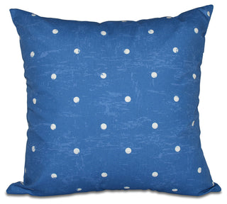 Dorothy Dot, Geometric Print Outdoor Pillow, Blue, 20"x20"