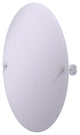 Frameless Oval Tilt Mirror with Beveled Edge, Polished Chrome