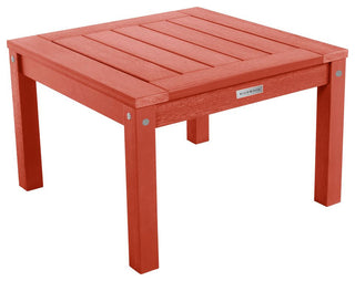 Lehigh Rocking Chair Set With Side Table, Rustic Red