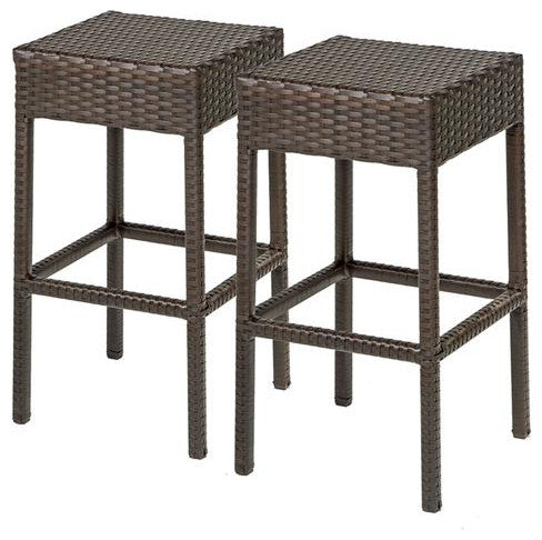 2 Barbados Backless Barstools Espresso