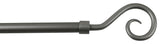 5/8" Diameter Domanda Curtain Rod, Pewter, 48"-84"