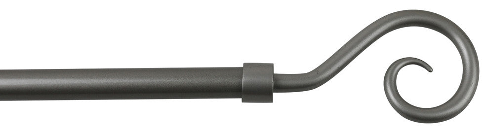 5/8" Diameter Domanda Curtain Rod, Pewter, 48"-84"
