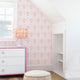 Damask Wallpaper, Peel and Stick, Pink, 24"w X 60"h