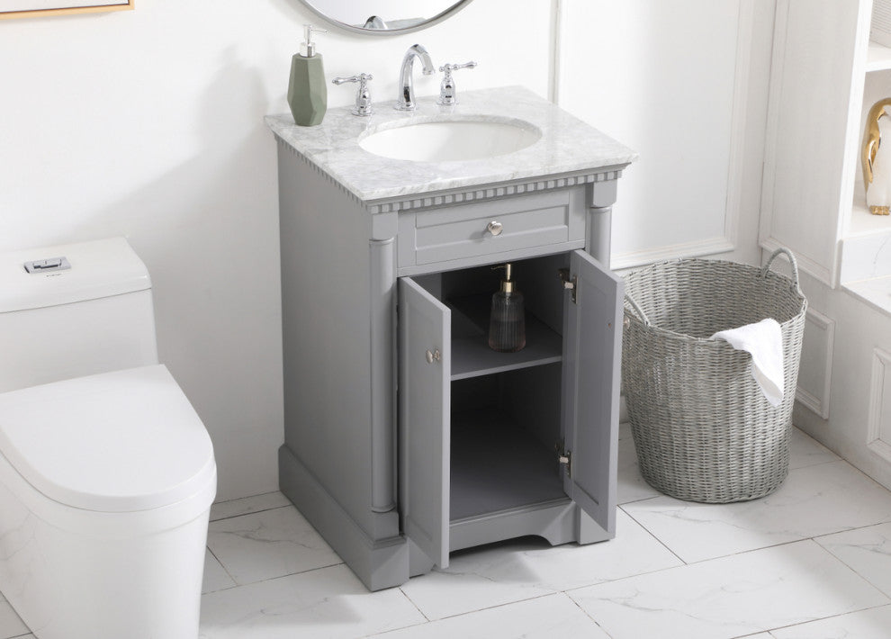 Home Living 24" Single Bathroom Vanity, Gray
