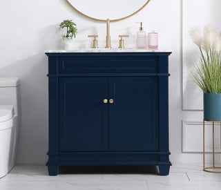 Weston Single Bathroom Vanity Set, Blue, 36