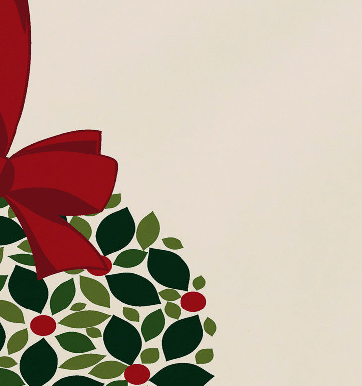 Mistletoe Me, Floral Print Placemat, Cream (Set of 4), 18 x 14"