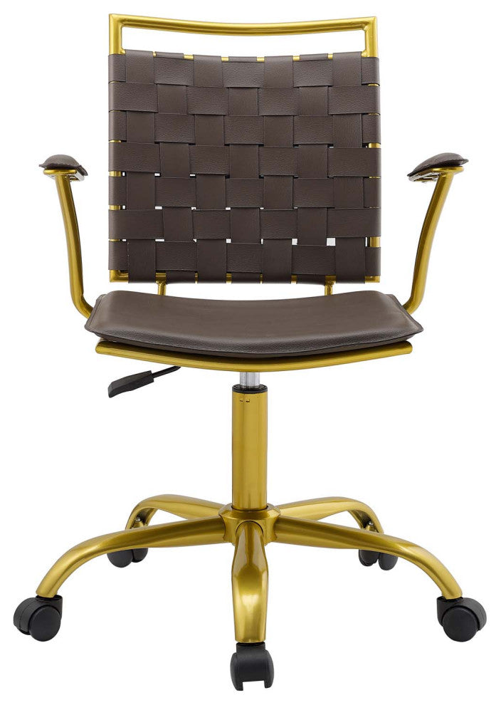 Fuse Faux Leather Office Chair - Brown