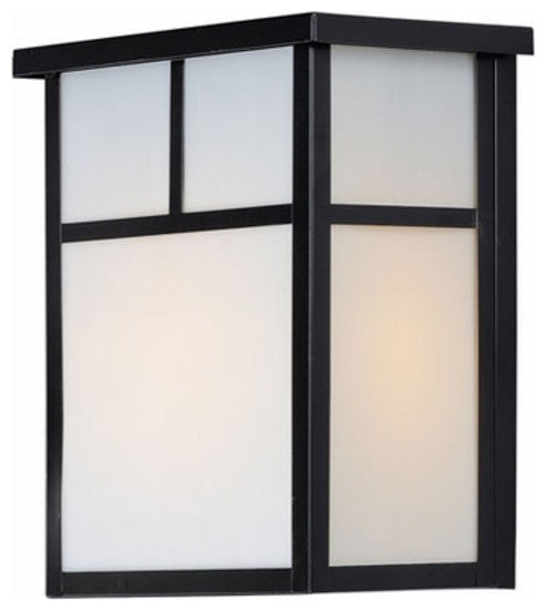 Maxim 4050 Coldwater 1 Light 7-1/4" Tall Outdoor Wall Sconce - Black / White