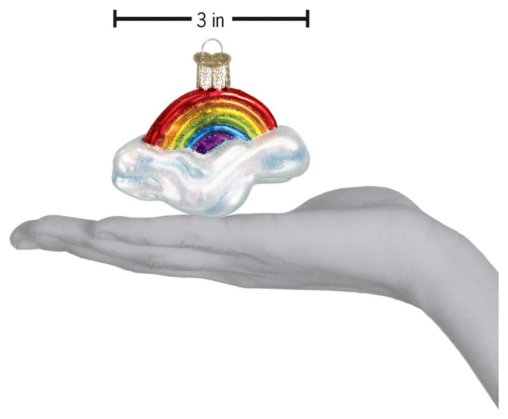 Old World Christmas Glass Blown Ornament, (#22021) Rainbow, 3"