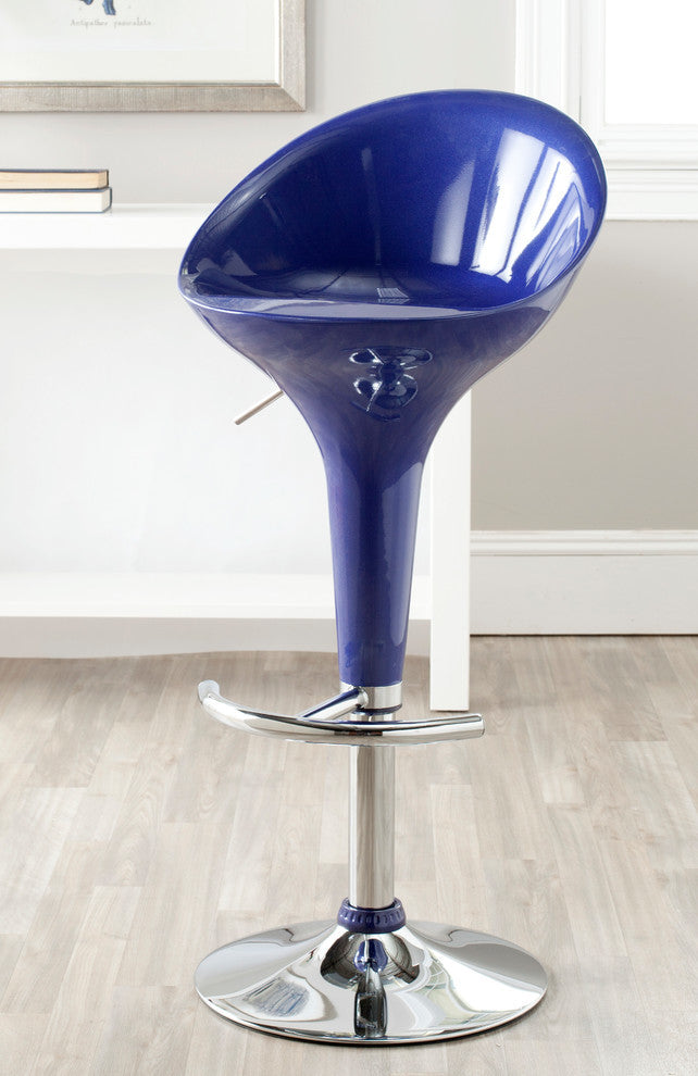 Safavieh Zorab Swivel Barstool, Navy Blue