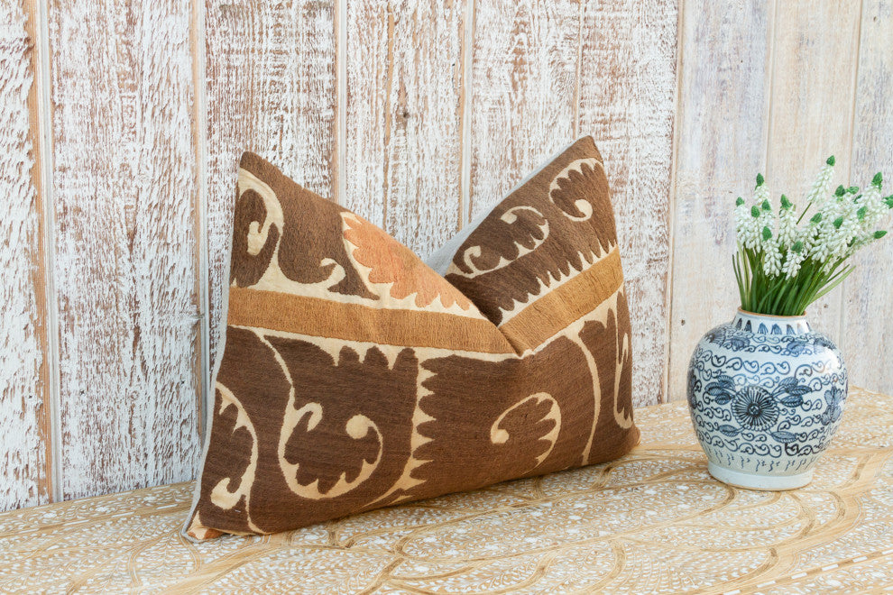 Olma Thuja Suzani Lumbar Pillow