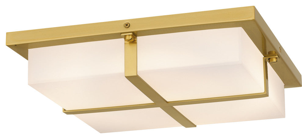 Quoizel QFL6761 Armstrong 14"W Flush Mount Square Ceiling Fixture - Brushed