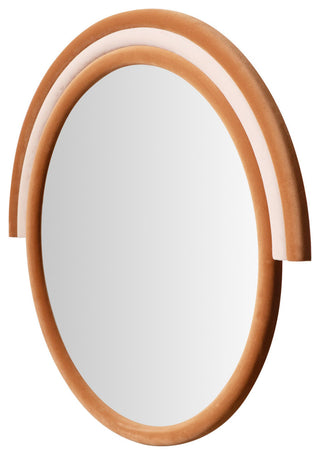 Lally Wall Mirror, Terracotta, Round
